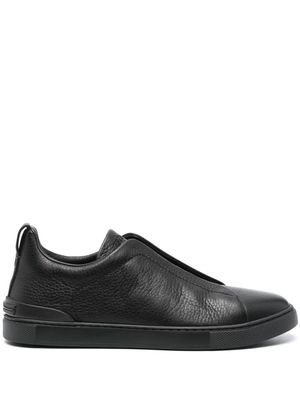 Zegna Triple Stich leather sneakers - Black