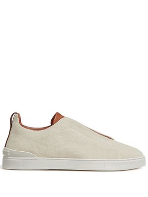 Zegna Triple Stitch canvas sneakers - Neutrals