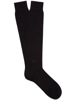 Zegna Triple Stitch cotton-blend socks - Black