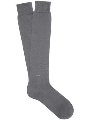 Zegna Triple Stitch cotton-blend socks - Grey