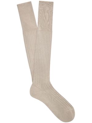 Zegna Triple Stitch cotton-blend socks - Neutrals