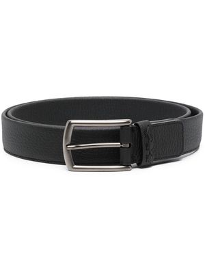 Zegna triple-stitch leather belt - Black
