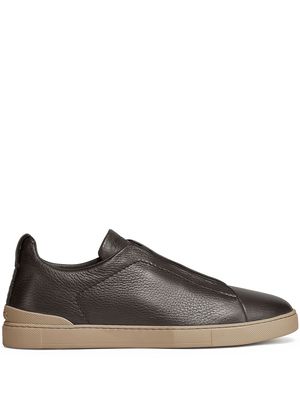 Zegna Triple Stitch leather sneakers - Green