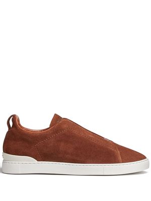 Zegna Triple Stitch slip-on sneakers - Brown