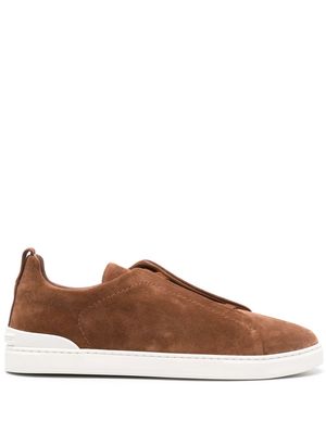 Zegna Triple Stitch™ suede sneakers - Brown