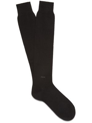Zegna Triple-X jacquard mid-calf socks - Black