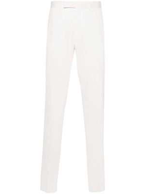 Zegna twill stretch-cotton trousers - White