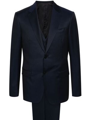 Zegna twill wool suit - Blue