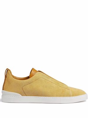Zegna two-tone slip-on sneakers - Yellow