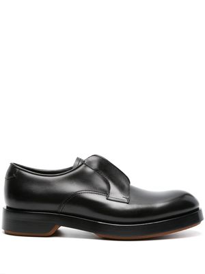 Zegna Udine leather derby shoes - Black