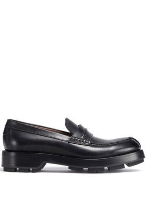 Zegna Udine leather lug-sole loafers - Black
