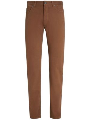 Zegna Vicuna slim-cut trousers - Brown