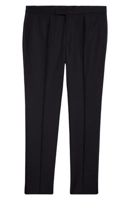 ZEGNA Wool & Mohair Tuxedo Trousers in Black