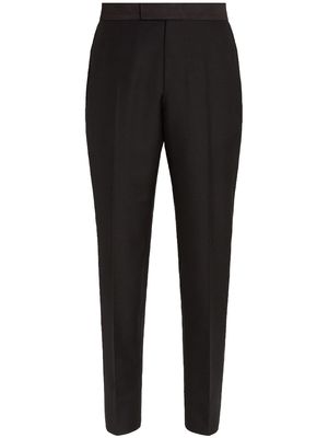 Zegna wool-mohair tailored trousers - Black
