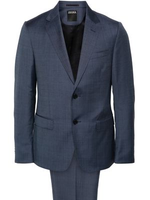 Zegna wool single-breasted suit - Blue