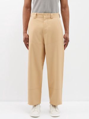 Zegna - Wool Workwear Trousers - Mens - Beige