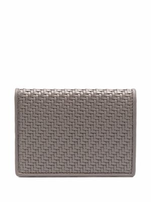 Zegna woven leather wallet - Grey