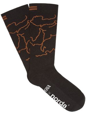 Zegna x norda™ graphic-print mid-calf socks - Black