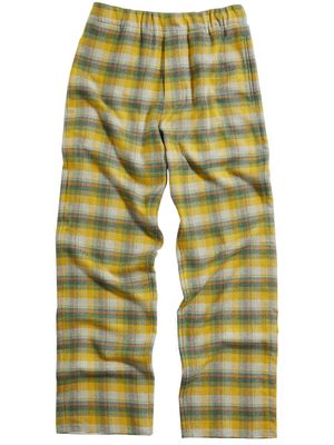 Zegna x The Elder Statesman silk-cashmere track pants - Yellow