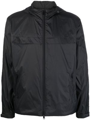 Zegna zip-fastening hooded jacket - Black