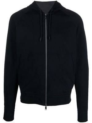 Zegna zip-front hoodie - Blue