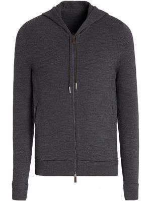 Zegna zip-up hoodie - Grey