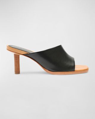 Zelda Leather Stiletto Mule Sandals