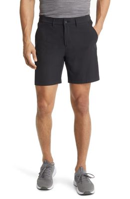 zella 7-Inch Stretch Chambray Shorts in Black