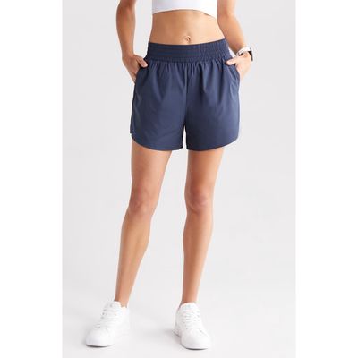 Zella Ace Pocket Track Shorts in Navy Sapphire 