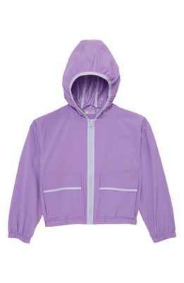 zella Active Hooded Rain Jacket in Purple Hyacinth