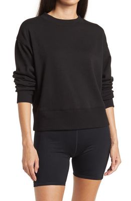 zella Amazing Lite Crewneck Sweatshirt in Black