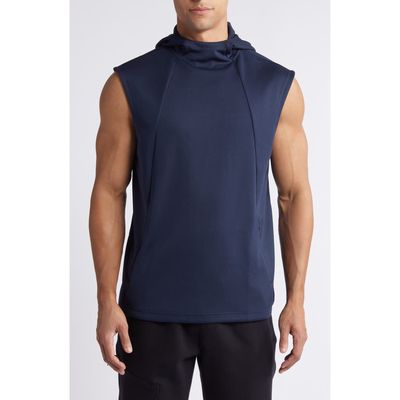 Zella Arch Sleeveless Hoodie in Navy Eclipse 