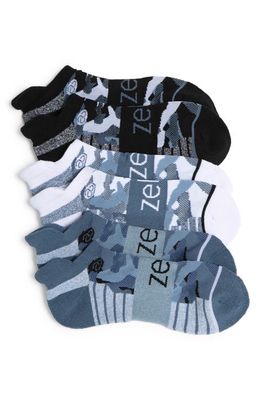 zella Assorted 3-Pack Performance Tab Ankle Socks in Blue Mirage Camo Multi
