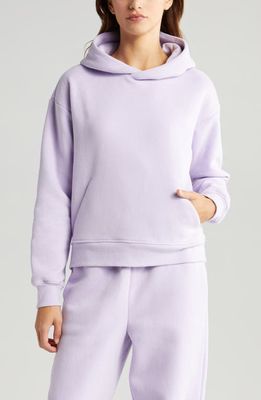 zella Cara Ultracozy Cotton Blend Fleece Hoodie in Purple Secret