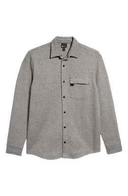 zella Commuter Herringbone Shirt Jacket in Grey Dark Charcoal Heather