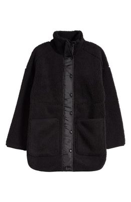 zella Cozy Faux Shearling Jacket in Black