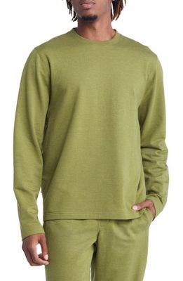 zella Fleece Pullover Sweatshirt in Olive Lichen