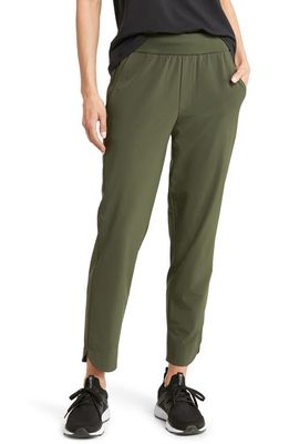 zella Getaway Ankle Pocket Pants in Green Tactical