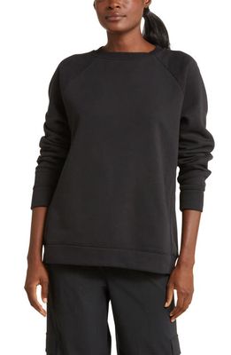 zella Harmony Oversize Crewneck Sweatshirt in Black