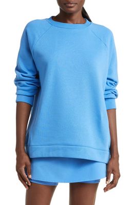 zella Harmony Oversize Crewneck Sweatshirt in Blue Regatta