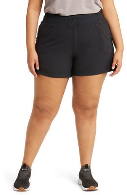 zella Horizon High Waist Woven Shorts in Black