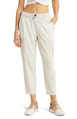 zella Horizon Woven Cargo Pants in Grey Moonbeam