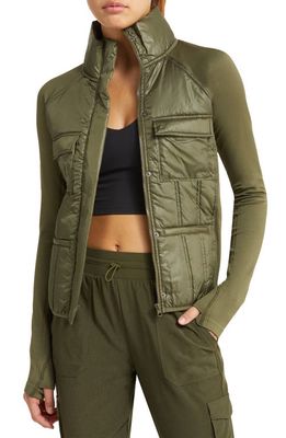 zella Hybrid Jacket in Olive Night