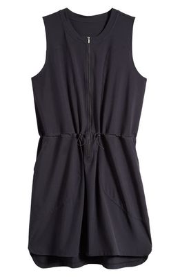 zella In Flight Zip-Up Minidress in Black