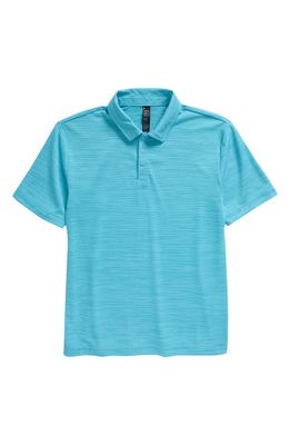 zella Kids' Jump Up Performance Piqué Knit Polo in Teal Pagoda