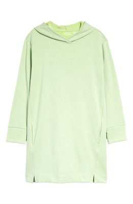 zella Kids' Korra Long Sleeve Sweatshirt Dress in Green Flora Heather