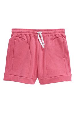 zella Kids' Korra Oversize Fleece Shorts in Pink Diva