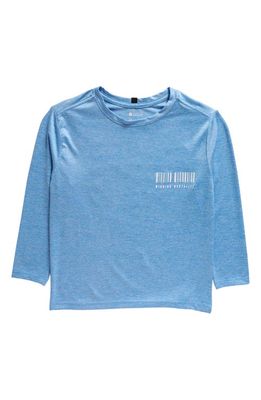 zella Kids' Long Sleeve Graphic T-Shirt in Blue Vista Winning Mentality