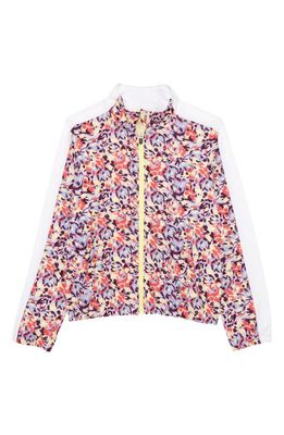 zella Kids' My Go To Print Track Jacket in Purple Secret Talla Floral