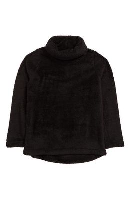 zella Kids' Nikki Turtleneck Fleece Pullover in Black